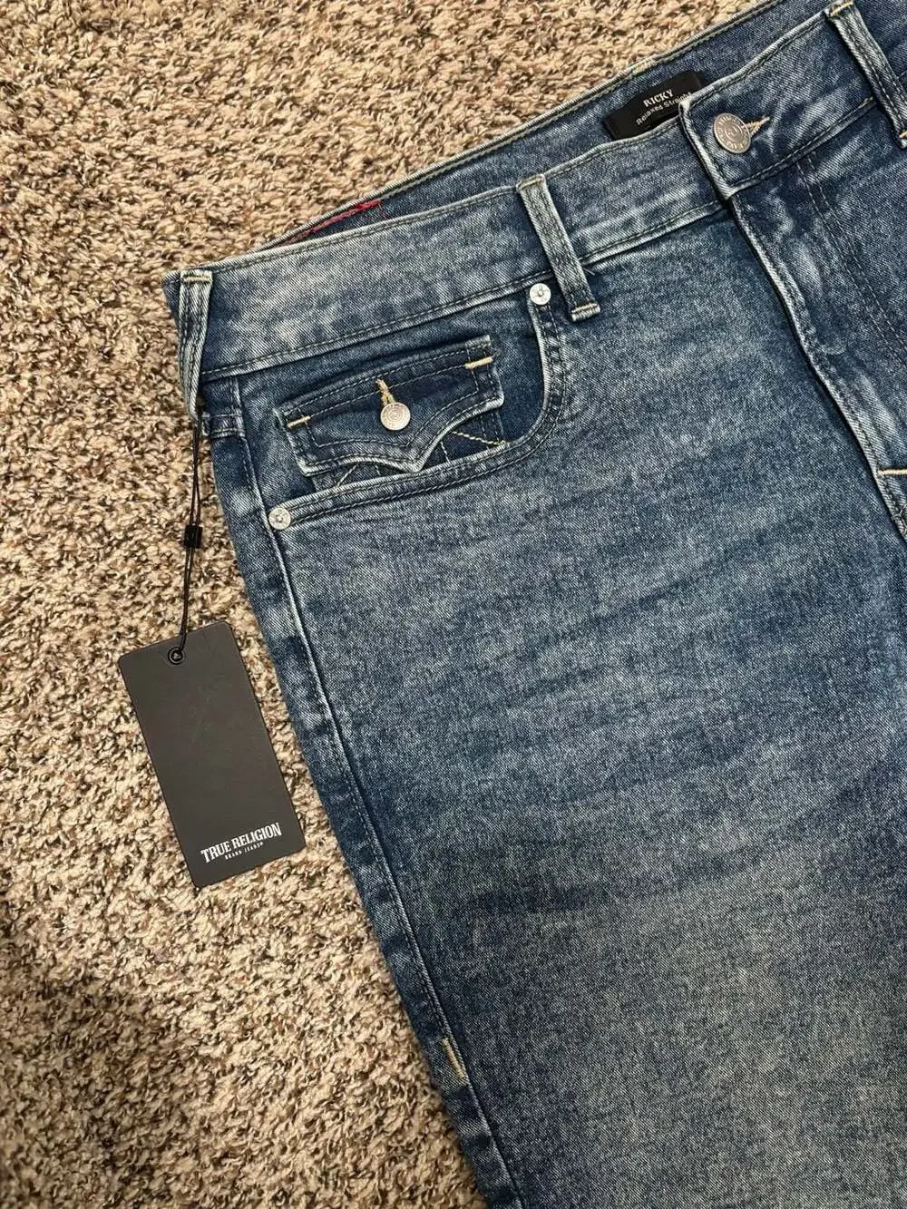 True Religion Ricky stretch Denim Shorts in Light Celestine Wash